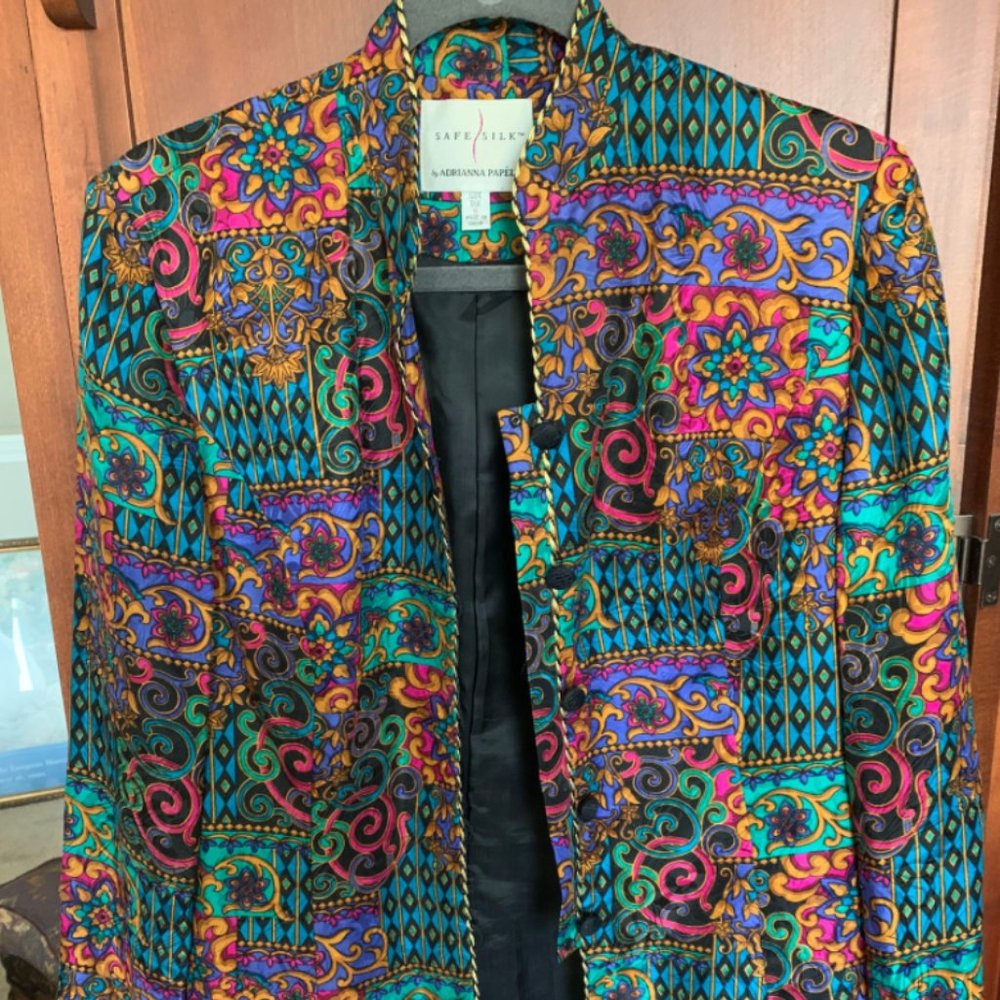 Adrianna Papéll Silk Print Jacket